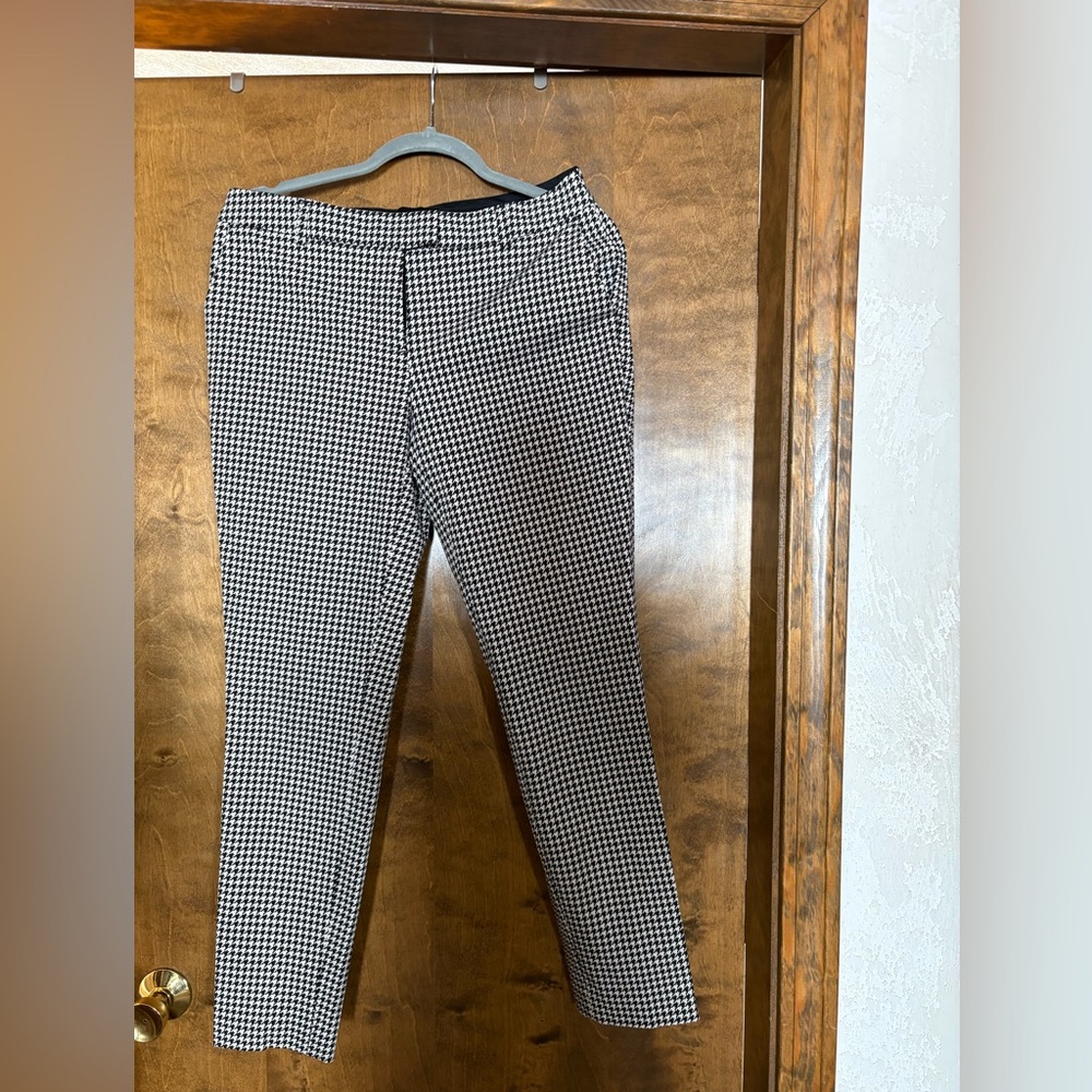 Cynthia Rowley Black and White Houndstooth Pants